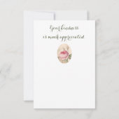 Elegant Floral Pattern Appreciation Bedankkaart (Achterkant)