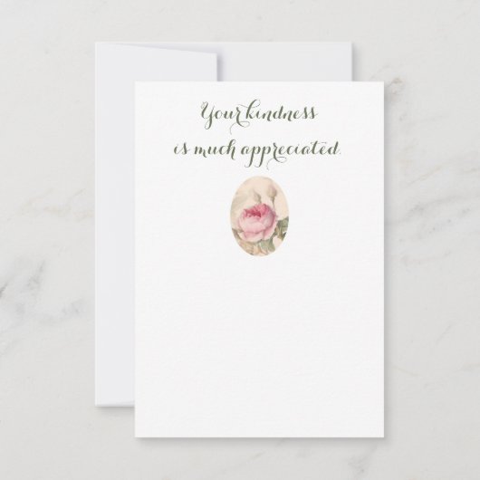 Elegant Floral Pattern Appreciation Bedankkaart (Achterkant)