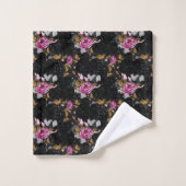 Elegant floral pattern bath towel set bad handdoek (Wasdoekje)