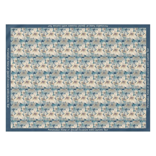 Elegant Floral Pattern Beauful Romantic Flowers Tafelkleed (Voorkant (Horizontaal))