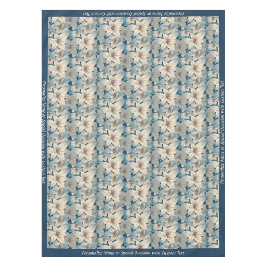 Elegant Floral Pattern Beauful Romantic Flowers Tafelkleed (Voorkant)