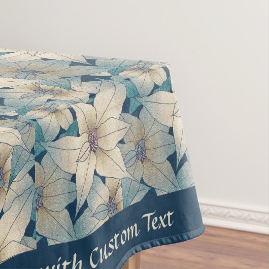 Elegant Floral Pattern Beauful Romantic Flowers Tafelkleed (Voorbeeld)