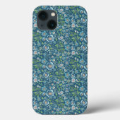 Elegant Floral Pattern Blue Case-Mate iPhone Case (Achterkant)