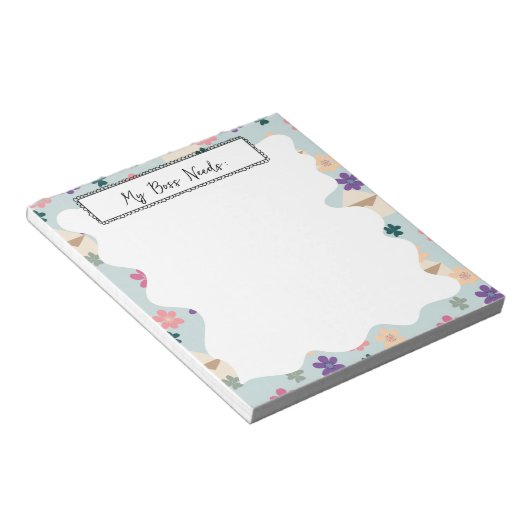 Elegant Floral Pattern Enveloppen met tekst Notiti Notitieblok (Schuin)