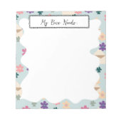 Elegant Floral Pattern Enveloppen met tekst Notiti Notitieblok (Voorkant)