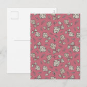 Elegant Floral Pattern Feestdagenkaart (Voorkant / Achterkant)