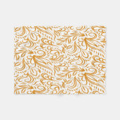 Elegant Floral Pattern Fleece Deken (Voorkant (Horizontaal))