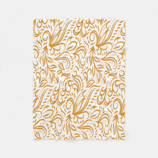 Elegant Floral Pattern Fleece Deken