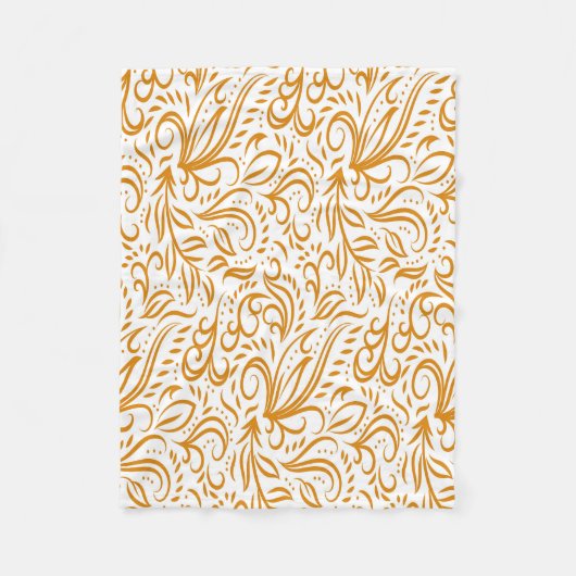 Elegant Floral Pattern Fleece Deken (Voorkant)