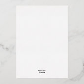 Elegant floral pattern folie uitnodiging (Achterkant)