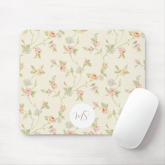 Elegant  Floral Pattern - Gepersonaliseerd Muismat (Met muis)