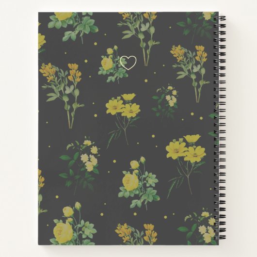 Elegant  Floral Pattern - Gepersonaliseerd Notitieboek (Achterkant)