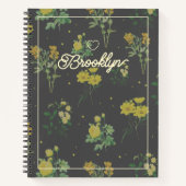 Elegant  Floral Pattern - Gepersonaliseerd Notitieboek (Voorkant)