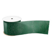 Elegant Floral Pattern green Satijnen Lint (Spoel)
