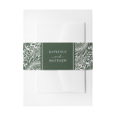 Elegant  Floral Pattern | Groen huwelijk Uitnodigingen Wikkel (Voorkant Voorbeeld)