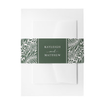 Elegant  Floral Pattern | Groen huwelijk