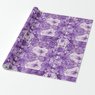 Elegant floral pattern in purple tones cadeaupapier