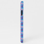 Elegant floral pattern in purple tones iPhone hoesje (Rechterkant)