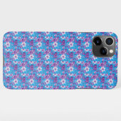 Elegant floral pattern in purple tones iPhone hoesje (Achterkant horizontaal)