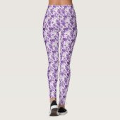Elegant floral pattern in purple tones leggings (Achterkant)