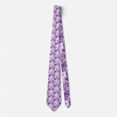Elegant floral pattern in purple tones stropdas (Voorkant)
