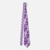 Elegant floral pattern in purple tones stropdas (Achterkant)