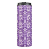 Elegant floral pattern in purple tones thermosbeker (Achterkant)