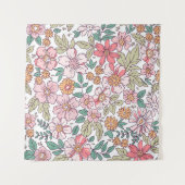 Elegant floral pattern in small hand draw flower. wandkleed (Voorkant (horizontaal))
