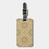 Elegant floral Pattern kaleidoscoop Bagagelabel (Voorkant verticaal)
