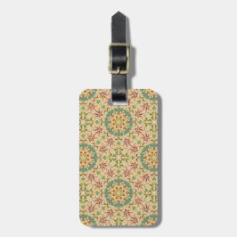 Elegant floral Pattern kaleidoscoop Bagagelabel