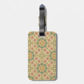 Elegant floral Pattern kaleidoscoop Bagagelabel (Achterkant verticaal)