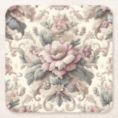 Elegant  Floral Pattern Kartonnen Onderzetters (Voorkant)
