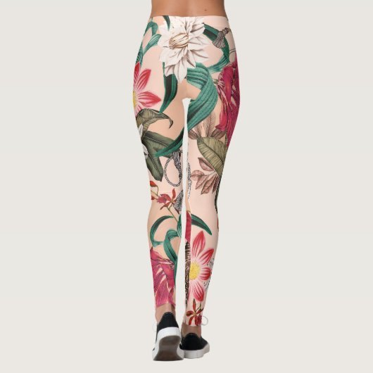 Elegant Floral Pattern Leggings (Achterkant)