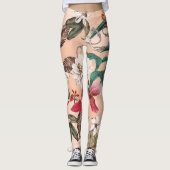 Elegant Floral Pattern Leggings (Voorkant)