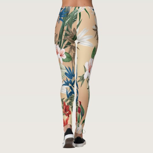 Elegant Floral Pattern Leggings (Achterkant)