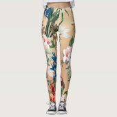 Elegant Floral Pattern Leggings (Voorkant)