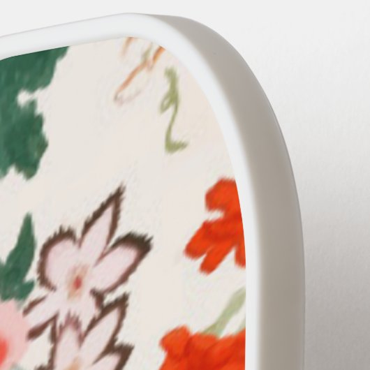 Elegant Floral Pattern Monogram Pickleball Paddle (Links Detail)