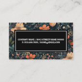 Elegant Floral Pattern | Monogram Visitekaartje (Achterkant)