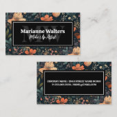 Elegant Floral Pattern | Monogram Visitekaartje (Voorkant / Achterkant)