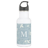 Elegant Floral Pattern Monogram | Waterflesje Waterfles (Voorkant)