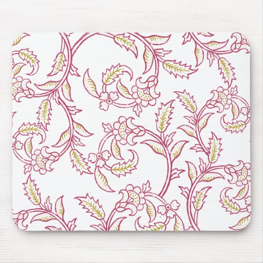 Elegant Floral Pattern Mouse Pad – Aesthetic Works Muismat (Voorkant)