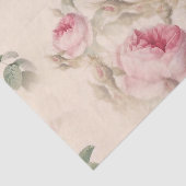 Elegant Floral Pattern of Pink Roses Tissuepapier (Detail)