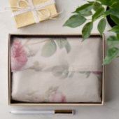 Elegant Floral Pattern of Pink Roses Tissuepapier (Geschenk)