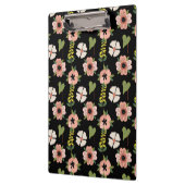 Elegant Floral Pattern on Black | Chic Botanical  Klembord (Links)