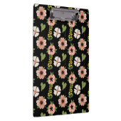 Elegant Floral Pattern on Black | Chic Botanical  Klembord (Rechts)