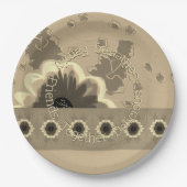 Elegant Floral Pattern Papieren Bordje (Voorkant)