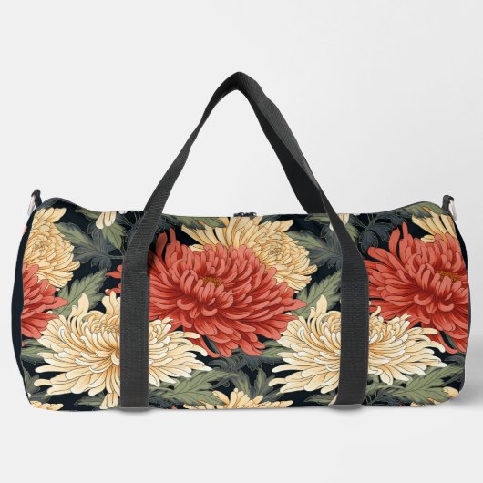 Elegant Floral Pattern Persoonlijke naam Plunjezak (Voorkant)