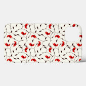 Elegant Floral Pattern Red Flowers Case-Mate iPhone Case (Achterkant (horizontaal))