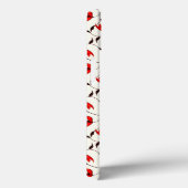 Elegant Floral Pattern Red Flowers Case-Mate iPhone Case (Achterkant / Rechts)