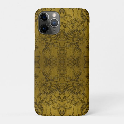 Elegant Floral Pattern rustic green Case-Mate iPhone Case (Achterkant)